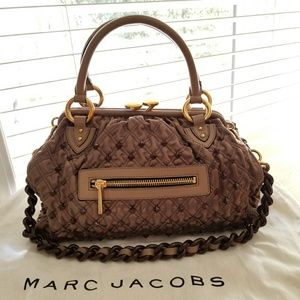Marc Jacobs Pyramid Studded Stam Bag Taupe - NEW
